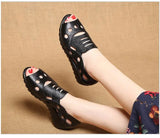 Gladiator Rome Casual Sandals Women Shoes Sandalia Feminina Genuine Leather Wedge Heel Comfort Sandals