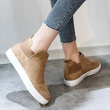 Women Tennis Sports Sneakers Autumn Winter Canvas Flats Platform Ladies Leopard Sleeve Buckle Strap Punk Slip-On