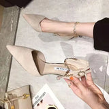 Women Thin Heel Hollow Sandals， Woman Pearl Butterfly Pointed Toe High Heels Womens Shoe Wedding Shoes，designer