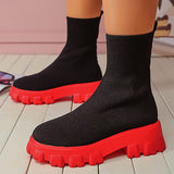 boots for women Platform black boots 2023 fashion woman Comfortable Short Boots Size 43 Breathable Booties Motorcycle