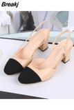 Shoes Wedding party Sandals Casual Shoes women Hot sale Summer Women Shoes Dress Shoes mid Heel Square