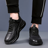 Men genuine Leather Casual Shoes Brand Fashion Sneakers men Black Designer Shoes Soft Men sneakers Mocasine
