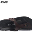 New Women Flip Flops Slippers 2023 Casual Summer Beach Print Slip on Outside Slides