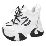 Pink Chunky Platform Sneakers for Women Spring Autumn Fashion Thick Botom Dad Shoes Woman Hidden Heels Sports