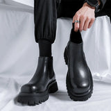 Breakj 2024 New Youth Tooling High Top Foot Round Head Middle Tube Thick Bottom Middle Heel Martin