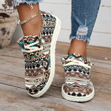 Women's Spring New Fashion Round Toe Flat Anti-Slip Walking Shoes Casual and Comfortable Shallow Mouth Walking Sports