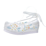 Breakj Shoes Bow Shoes Hanfu Shoes Gauze Hanfu Shoes Costume Sandals Summer Women Fashion And