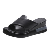 Toe Fairy Wearing Women's Shoes Large Size Slope Sandals 2023 Summer New Korean Cake Slippers