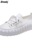 2023 Women Platform Shoes Black Rhinestone Thick Bottom Sneakers Woman Fashion Women's Slip-ons Flats Tennis Female