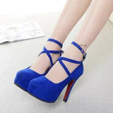 Classic High Heels Women's Sandals Summer Shoes Ladies Strappy Pumps Platform Heels Woman Ankle Strap