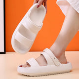 2022 Summer Thick Platform Cloud Slippers Women Green EVA Soft Sole Sandals Woman Comfort Non Slip Home Slides