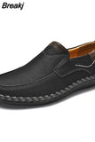 Men Leather Casual Shoes Luxury Soft Walking Sneakers Comfortable Fashion Loafers Zapatos De Hombre Driving Shoes