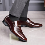 Men Classic Leather Shoes Business Pointed Toe Platform Loafers Work Men Dress Shoes New In Big Size Zapatos De Vestir