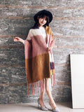 Shipping 2023 Winter Plaid Vintage Scarf Women Men Preppy Scarves Warm Pashmina Foulard Bufanda Male Mujer Thick Wrap