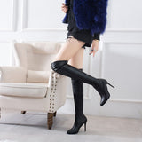 Women High Heel Over Knee Boots Winter New Style Pointed Head Personality Fine Heel Side Zipper Women's Boots Large