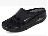 Women Slipper Walking Shoes Air Cushion Slip-On Orthopedic Diabetic Ladies Platform Mules Mesh Lightweight Slipper Wedge