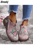 New Retro Women's Leather Shoes Fashion Women's Retro Low Heel Women's Zipper Women's Shoes Fashion Boots Zapatos De