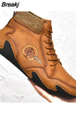 Men Boots Men Casual Shoes Sneakers High Top Western Ankle Boots Waterproof Winter with Fur Super Warm Snow