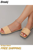 Slippers New Roman Casual Flat Slippers Outside Wear Seaside Beach Flip-Flops Plus Size 42 Womans Shoes Zapatos De