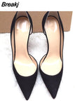 Women Sexy D'Orsay 12cm High Heels Pointed Toe Elegant Ladies Party Shoes 10cm Thin Stiletto Pumps Customized Accept