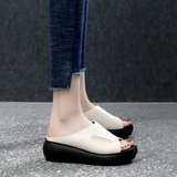 Slippers Women's Fashion Outer Wear Sponge Cake Thick-soled Flip-flops 2023 New Summer Lazy Net Red Sandals