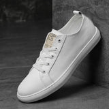 Men Casual Shoes genuine leather fashion Spring Autumn Trend Sneakers outdoor Leisure Flat Shoes men oxfords white shoes for
