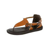 Breakj New Sandals Women Bohemian Roman Sandals Flat Fairy Wind Seaside Beach Shoes