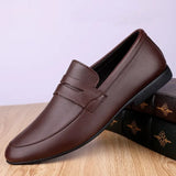 genuine Leather Men Shoes slip on Casual Breathable Loafers Men Moccasins Comfortable Flat Men Shoes Outdoor