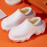 Winter Keep Warm Home Slippers for Women Waterproof Thick Platform Cloud Slippers Woman Non Slip Cotton Shoes