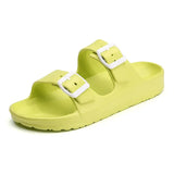 Sandals Women Men 2021 New Lightweight Candy Color Two Buckle Flats Slippers EVA Comfortable