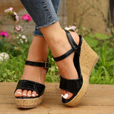 for Women 2023 Hot Sale Peep Toe Women's Sandals Summer Fashion Wedge Sandals Casual Daily Sandals Ladies Zapatos