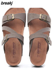 Fashion Summer Men Casual Cork Slippers Non-slip Outside Couple