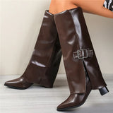 Breakj Trouser Boots Women 2025 Autumn And Winter New High-Heeled Long Boots Thin And Knee Fashion Boots