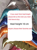 High Boots Candy Color Mirror Leather Women Knee High Boots High Heels Stilettos Runway Shoes for Women High Heel