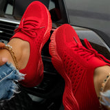 Women Sneakers Breathable Casual Women Sports Shoes Lace Up Ladies Flats Female Summer Vulcanized Running Zapatillas De