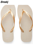 Women Flip Flops Flat Summer Shoe 2023 Outdoor Fashion Bling Women's Shoes Beach Slippers Comfortable Sandals Female Flipflop