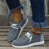 New Women Shoes Sneakers Knitted Mesh Dude Flats Large Size Ladies Slip on Zapatill Mujer Casual Summer Female