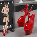 Stripper Heels Women Shoes Sexy Show Sandals Party Club Platform Stiletto High-heeled Pole Dance Prom Dress Shoes