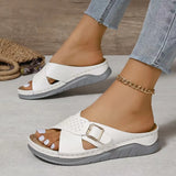 Breakj Summer New Wedge Sandal Cross Strap Beach Sandal Women's Plus Size Women's Shoes