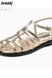 Size 33-40 Women Flats Sandals Rome Low Heels Summer Shoes For Women 2023 Trend Casual Buckle Strap Leather