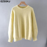 thick dazy oversized wool Sweaters Women 2021 puff sleeve Winter sweater Pullovers Loose Female Warm Basic sweater