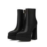 Quality Sexy Satin Women's Ankle Boots High Heels Thickened High Heels Pointed Toe Platform Shoes Shoes for Women Size