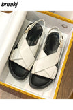 Size 35-39 Women Wedges Heel Sandals Rome High Heels Summer Shoes Woman 2023 Fashion Platform Sandal Luxury Brand