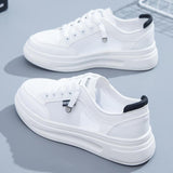 2022 Female Sneakers 2022 Korea Basic Sleek Women Shoes Casual All-match Students Daily Wear Solid Platform