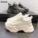 Women's Shoes 2023 Ladies White Shoes Platform Woman Vulcanize Casual Breathable Sneaker Black Chunky Sneakers