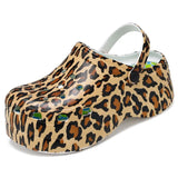 Platform Clogs Women Rainbow Print Height Increasing Fashion 5 CM High Heel Mule Garden Clogs Women's
