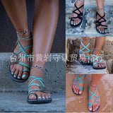 Size Summer Beach Sandals Women Clip Toe Rope Knot Flat Slippers