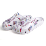 Women Classic Anti Bacteria Surgical Medical Shoes Safety Closed Toe Leopard Mule Clogs Slippers Cleanroom Work Slides