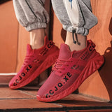 Men Sneakers Breathable Running Shoes Outdoor Sport Fashion Comfortable Casual Couples Red Gym Mens Shoes Zapatos