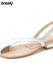 2.5cm Plus Size 41 Women's Sandals Summer Pinch Toe Strappy Square heel Sandals for Women Casual Beach Sandals Roman